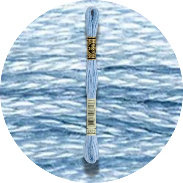 DMC Mouliné Spécial 25 Broderigarn, Ensfarvet, Blå/Lilla nuancer